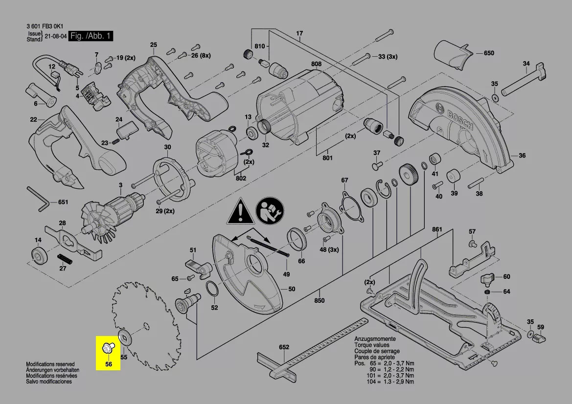 vis serrage lame réf. 1 619 PB4 471 Bosch